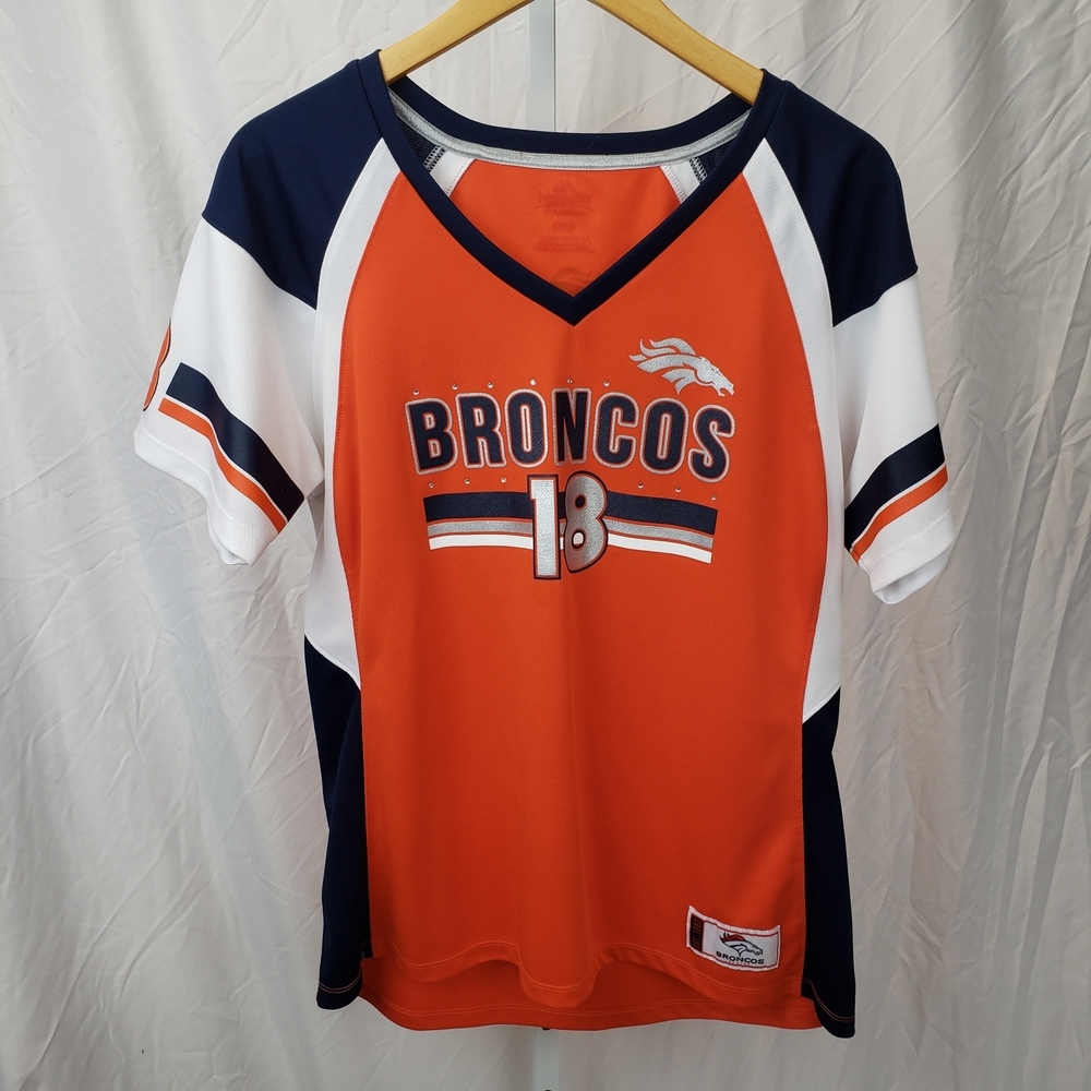 Fanatics Women's Orange and Blue Broncos Jersey